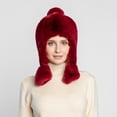 thumbnail image 6 of Dyfzdhu Women Winter Plush Fake Thick Hat Ear Protectors Warm Red, 6 of 7