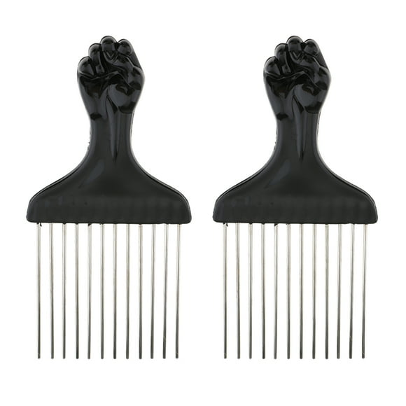 Black Fist Afro Pick