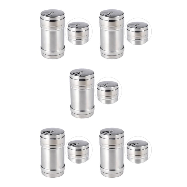 Bearachild Frasco de especias portátil de acero inoxidable, botella de condimentos, ajo, pimienta, Chile, dispensador de sal, herramienta de cocina casera, Type2 NO2 Bearachild CBP108006