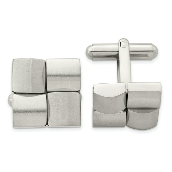 Stainless Steel Brushed Cuff Links