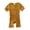 Yellow, variant on Boys & Girls' Ribbed Romper Short Sleeve Henley Style Snap Crotch Baby Jumpsuit,0-3 Months