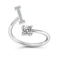 thumbnail image 1 of Anillo creativo de 26 letras con microdiamantes ajustable de Europa y Estados Unidos, anillo de joyería de la A a la Z en inglés, 1 of 6
