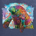thumbnail image 6 of Wild Bobby Rainbow Painted Manatee Dean Russo Design Animal Lover Men Tee, Vintage Heather Navy, 4X-Large, 6 of 6