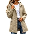 thumbnail image 5 of Enjoytime Rain Jacket Women Long Sleeve Zip Up Hooded Windbreaker Outdoor Hiking Travel Casual Outerwear with Pockets, 5 of 8