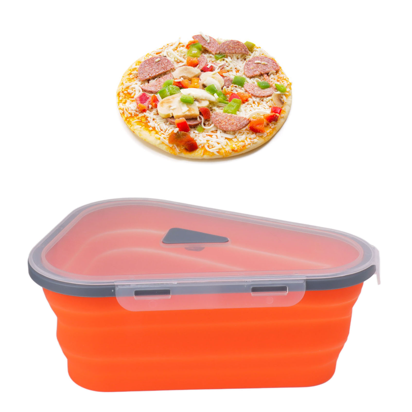 Kitchen Gadgets 5-Pack Orange Pizza Storage Containers - Collapsible ...