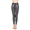 thumbnail image 2 of iiniim Women's Shiny Metallic Active Performance Clubwear Tights Yoga Pants Dance Leggings, 2 of 4