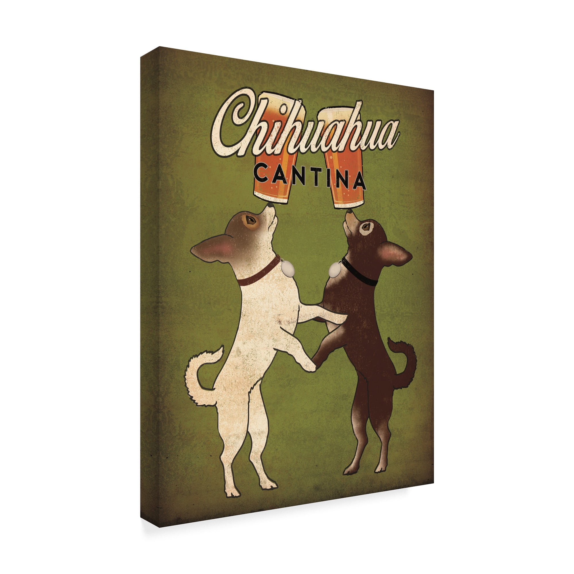 Trademark Fine Art 'Double Chihuahua v2' Canvas Art by Ryan Fowler