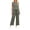 Army Green, variant on Womens 2 PC Sets Sleeveless Crew Neck Tank Tops Drawstring Cropped Pants Daily Wear Casual Vacation Sets(XXL,Army Green)