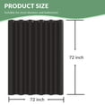 thumbnail image 4 of MAZBFF 72" x 72" Polyester Fabric Waterproof Mildew Resistant Shower Curtain & 12 Hooks, 4 of 6