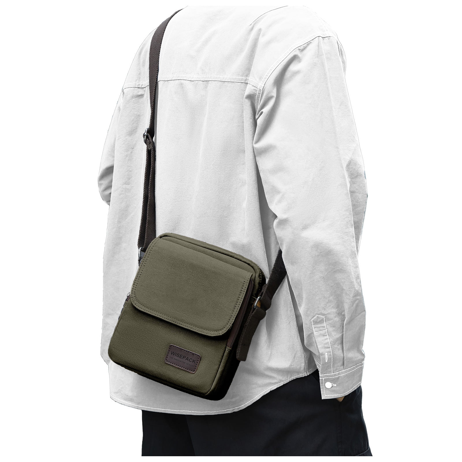 Crossbody Bag for Men,Canvas Shoulder Bag for Phone for Passport, Small  Side Bags for Men