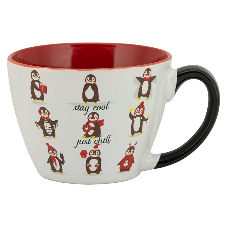 10 Strawberry Street XL Mugs - Set of 4 Ceramic Oversized