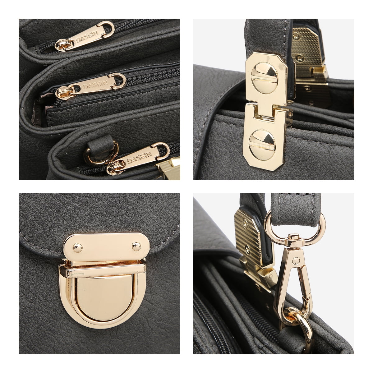 Dasein Women Satchel Handbags Top Handle Purse Medium Tote Bag Vegan Leather Shoulder Bag
