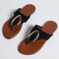 thumbnail image 6 of Bkhluea Women Flip Flop Sandals Metal Ornament Shoes Comfortable For Beach Travel Casual Daily Outdoor Walking Activities, 6 of 7