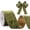 Olive Green, variant on Velvet Wired Ribbon, 2.5 Inch Crushed Velvet with Gold Edge, Christmas Wired Ribbon for Gift Wrapping, Christmas Tree Decor, Wreath Supplies, Crafts Bow Making, 10 Yards