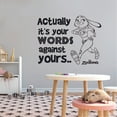 thumbnail image 2 of Words Against Yours Quote Zootopia Cartoon Quotes Wall Sticker Art Decal for Girls Boys Room Bedroom Nursery Kindergarten House Fun Home Decors Stickers Wall Art Vinyl Decoration Size (8x10 inch), 2 of 3