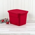 thumbnail image 3 of Sterilite 18 Gallon Plastic Stackable Storage Tote Container, Red (8 Pack), 3 of 8