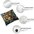 thumbnail image 4 of Patifu Flower Tiger Throw Pillow Cover,high-quality,Aesthetic Decorative,short plush,Pillow Case,for home decor,printed on both sides,zipper closure,for Car Couch Bedroom,Square 12x12in, 4 of 5