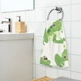 thumbnail image 5 of Cute Cartoon Green Frogs Cotton Face Towels Absorbent Hand Towel Soft Bathroom Towel for Kitchen Hotel Decoration, 5 of 7
