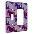 thumbnail image 1 of KuzmarK™ 2 Gang Single Toggle / Single Duplex Rocker Wall Plate - Black Percheron Draft Horse Electric Art by Denise Every, 1 of 1