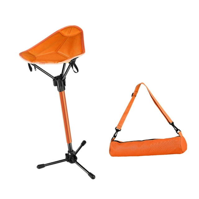 S SERENABLE Camping Stool with Storage Bag Practical Portable for Backyard Travel Hiking orange