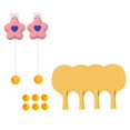 thumbnail image 4 of Hanging Table Tennis Trainer Hand Eye Coordination 1 Button Training Device Paddles and Balls No Need Table Household Table Tennis Pink 4 Paddles, 4 of 10