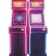 SP13274 Neon 80s Rad Arcade Video Game Cabinets Cardboard Cutout Standee Standup