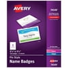 Avery Badge Holder Kit w/Laser/Inkjet Insert Top Load 2 1/4 x 3 1/2 White 100/BX 74549