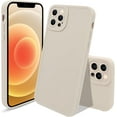 thumbnail image 1 of Compatible with iPhone 12 Pro Case,Ultra Slim Case Liquid Silicone Cover for iPhone 12 Pro (6.1 inch), with Full Body Protection Anti-Scratch Shockproof Bumper, Milky White, 1 of 5