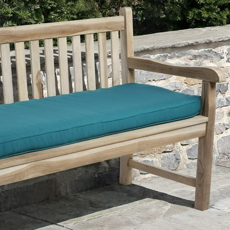 Mozaic Clara 60 Inch Indoor Outdoor Teal Blue Bench Cushion Made Mozaic Clara 60 Inch Indoor Outdoor Teal Blue Bench Cushion Made With Sunbrella