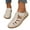 Beige, variant on Closed Toe Work Sandals for Women 2025 Spring Summer Leather Non Slip Gladiator Flats Walking Shoes