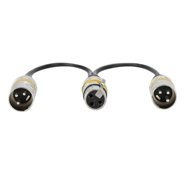 Noref Adaptateur de Répartiteur XLR, Câble d'Extension XLR, Prise Femelle 30cm XLR à Double Adaptateur de Répartiteur de Tête Mâle Câble d'Extension Audio Micro pour Canon