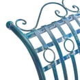 thumbnail image 5 of SAFAVIEH Hadley Outdoor Patio Swirls Garden Bench, Antique Blue, 5 of 8
