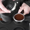 thumbnail image 2 of Herramienta de prensado de café de acero inoxidable ajustable de doble capa de 58 mm, 4 pendientes en ángulo, color negro, 2 of 8