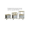 H. Wilson Tuffy Cart with Lockable Cabinet Tan and Nickel Small