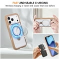 thumbnail image 5 of for iPhone 17 Pro Max Case with Stand, Built-In 360° Rotation Ring Kickstand, Compatible with MagSafe, Luxury Ultra Slim Drop Protective Lightweight Non-Slip Bumper Frame Phone Cover, Brown, 5 of 8