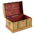 thumbnail image 4 of Retro Wooden Pirate Treasure Chest Box Jewelry Storage Organizer Trinket Keepsake Treasure Case Decor Without Lock Size S, 4 of 8
