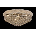 thumbnail image 3 of Crystal Chandelier Flush mount lighting 11 lights modern design 24"x11" in Chrome color with original Crystals, 3 of 4