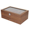 thumbnail image 2 of Rdeghly Watch Box For Men - Double Layer Watch Storage Box Retro Glasses Storage Case Jewelry Display Case Watch Organizer Holder Cabinets With Transparent Lid For Optical Shops Counters, 2 of 8