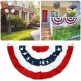 thumbnail image 2 of CY5O5ee Patriotic Half Fan Bunting Flag 4th Of July Decorations Indoor/Outdoor Cotton Bunting Banner for Independence Day & Patriotic Events 1 PACK, 2 of 9