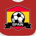 thumbnail image 4 of Inktastic Soccer Spain Flag Banner Boys or Girls Baby Bib, 4 of 4