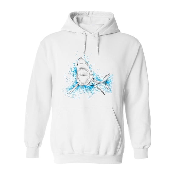 Shark In The Sea. Hoodie Men -Image by Shutterstock, Male Medium