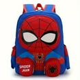 thumbnail image 3 of UME Cotton Cartoon Print Backpack, Spider Man Pattern, Dual Shoulder Bag, Travel, School, And Outdoor, Halloween Gift, 3 of 5