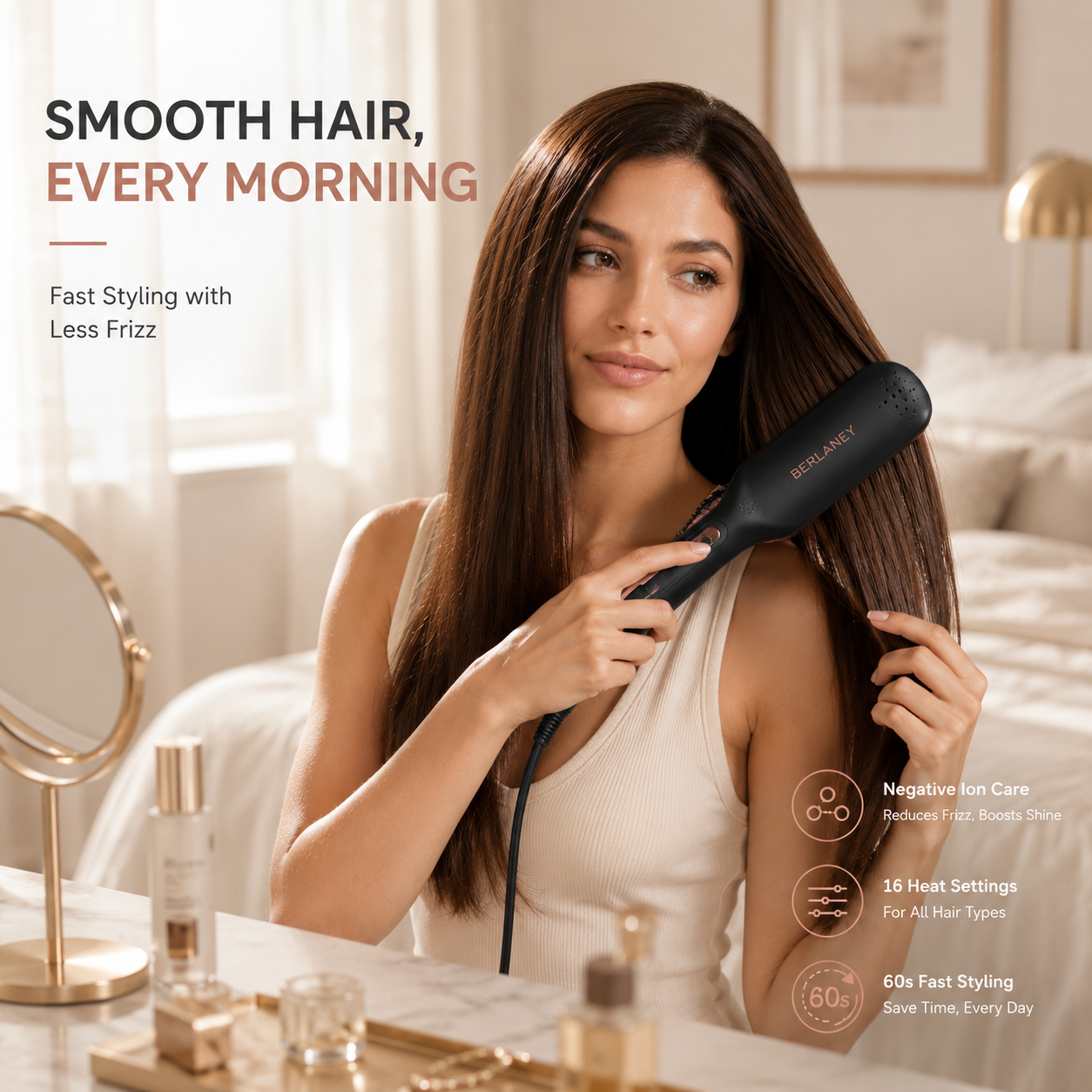 Berlaney Hair Straightener Brush One Step photo 6
