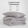 thumbnail image 3 of Sonive Washed Duvet Cover Sets Queen 3 Piece, Soft and Cozy, Washed Textured Wrinkled Design (Gull Grey, Queen), 3 of 8