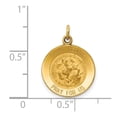 thumbnail image 3 of Auriga Fine Jewelry 14K Yellow Gold Saint George Medal Charm for Women (Length - 20mm, Width - 15mm), 3 of 6