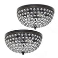 thumbnail image 1 of Lalia Home LHM-2000-RZ Crystal Glam 2 Light Ceiling Flush Mount, Restoration Bronze, 1 of 6