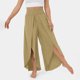 thumbnail image 1 of ICHUANYI ClearanceWomen's Spring And Color Elastic Waist Cotton Leggings Casual Pants(Khaki, L) ICHUANYI WER20232080503700, 1 of 7