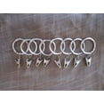 thumbnail image 2 of Urbanest 1 3/8" Metal Curtain Rod Rings with Clips, Fits up to 1″ Rod – Durable Drapery Rings for Smooth Gliding & Secure Grip, 8 Pieces, Nickel, 2 of 2