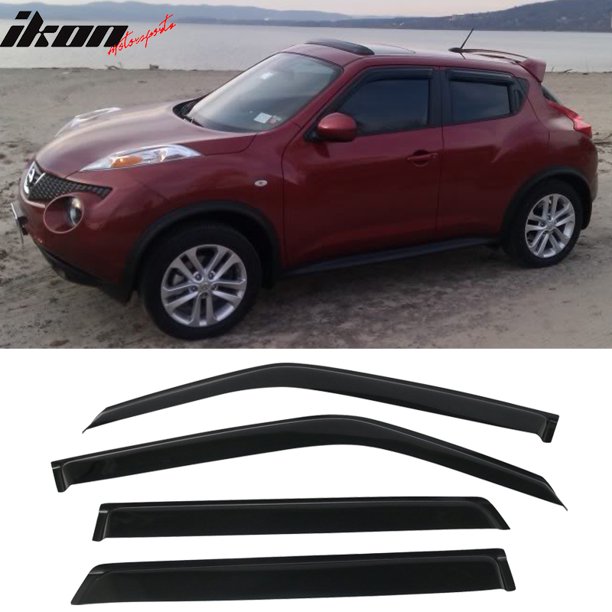 Compatible with 1116 Nissan Juke Acrylic Window Vent Visor Deflector