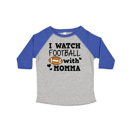 

Inktastic I Watch Football with My Momma Gift Toddler Boy Girl T-Shirt
